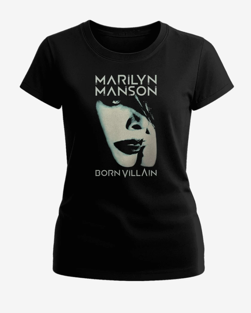 Polera de Mujer Negro de Marilyn Manson Born Villain
