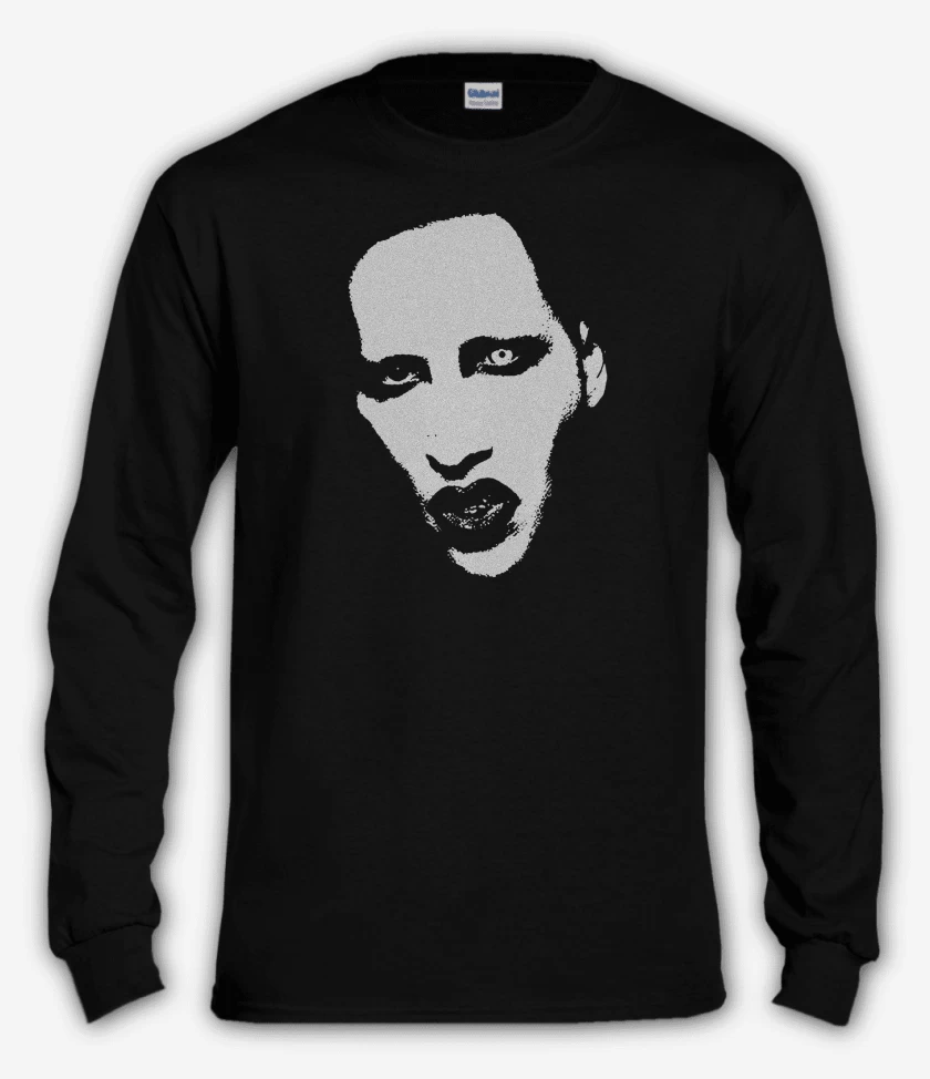Polera manga larga Negro de Manson Cara 2