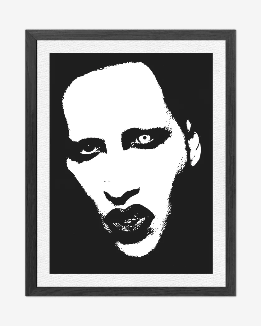 Cuadro decorativo Negro de Manson Cara 2