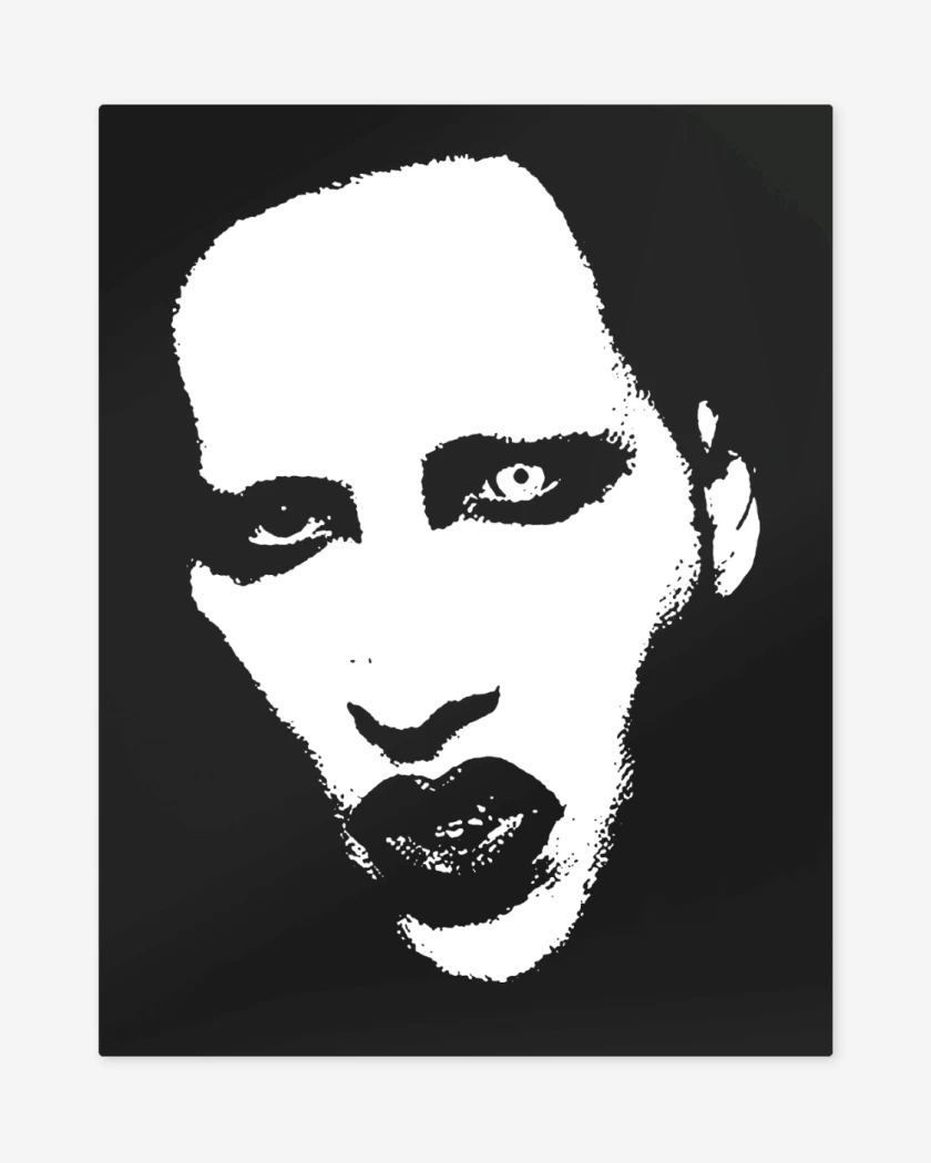 Print metalico Negro de Manson Cara 2