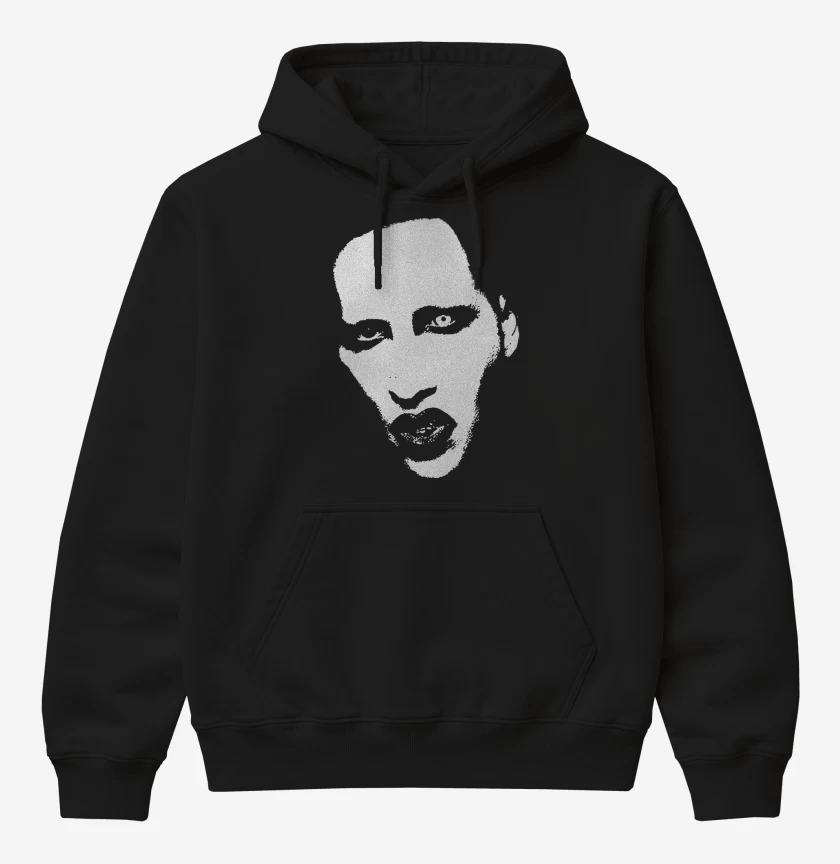 Poleron Canguro básico Negro de Manson Cara 2