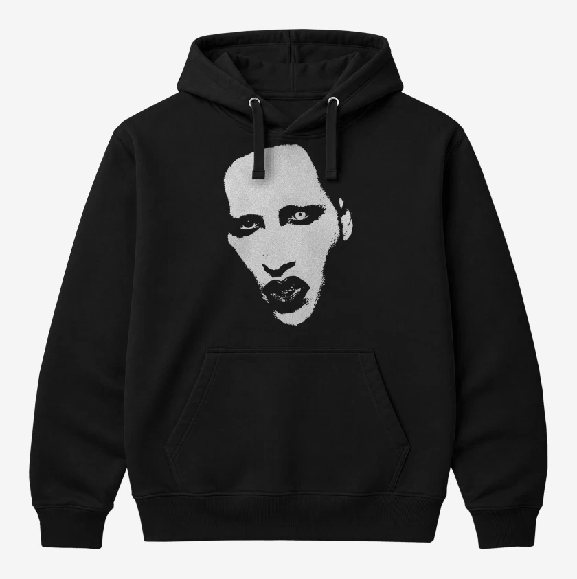 Polerón Canguro Negro de Manson Cara 2