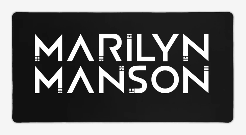 Mouse pad Gamer Negro de Marilyn Manson Logo 2 N