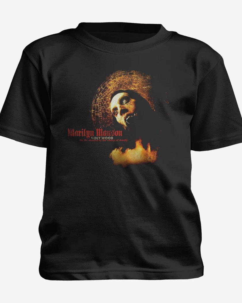 Polera de niño Negro de Marilyn Manson Holy Wood F