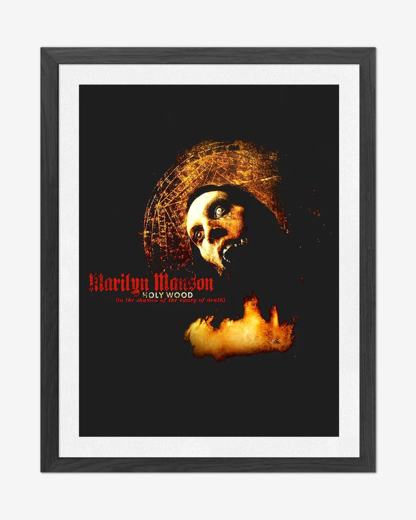 Cuadro decorativo Negro de Marilyn Manson Holy Wood F