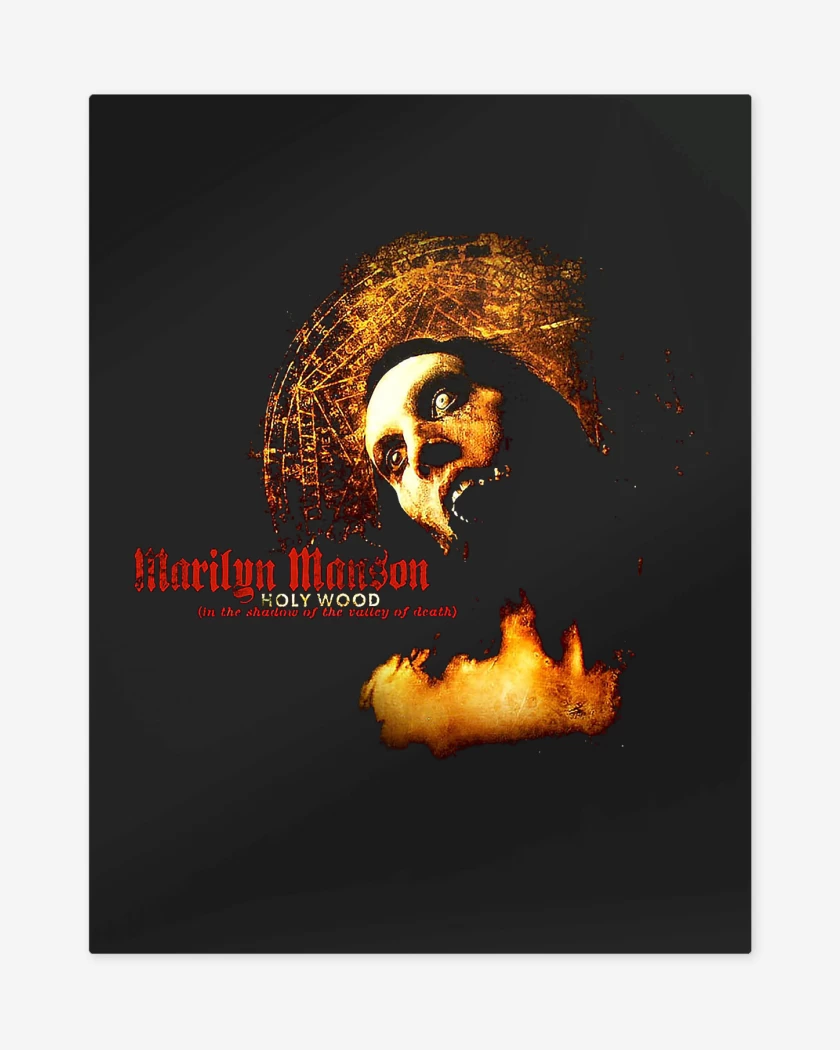 Print metalico Negro de Marilyn Manson Holy Wood F