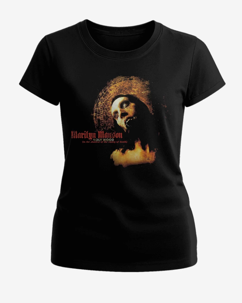 Polera de Mujer Negro de Marilyn Manson Holy Wood F