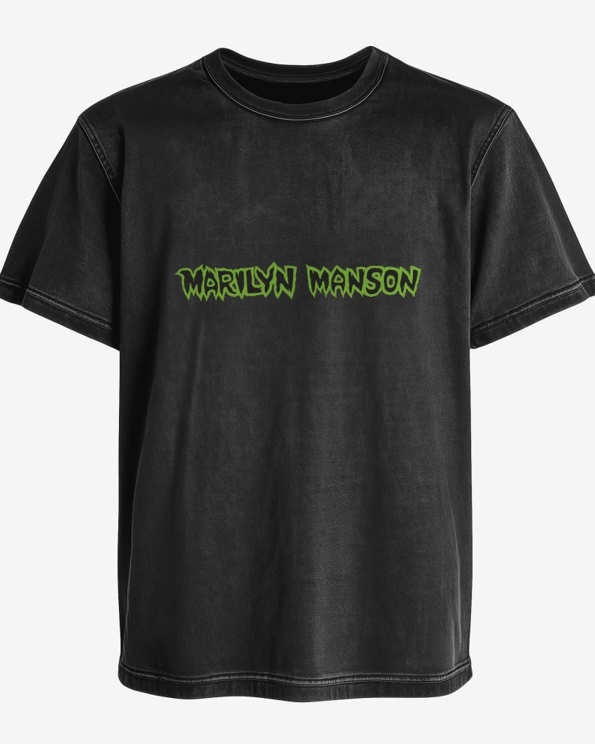 Polera desgastada Negro de Marilyn Manson 2