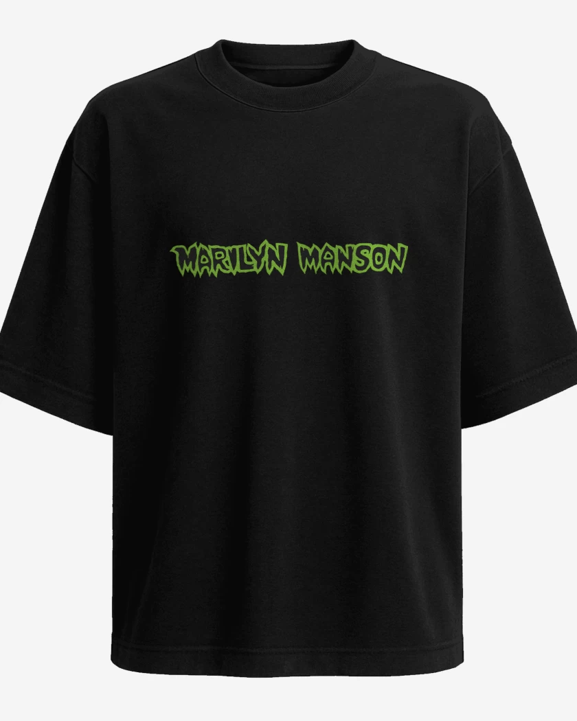 Polera Oversize Negro de Marilyn Manson 2