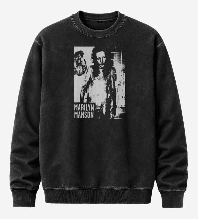 Poleron Polo Acid Wash Negro de Marilyn Full