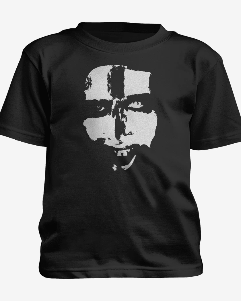 Polera de niño Negro de Marilyn Manson Face 2