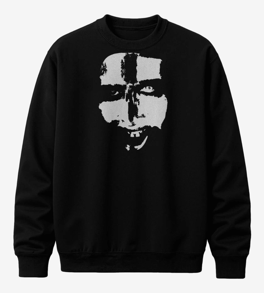 Poleron polo Negro de Marilyn Manson Face 2