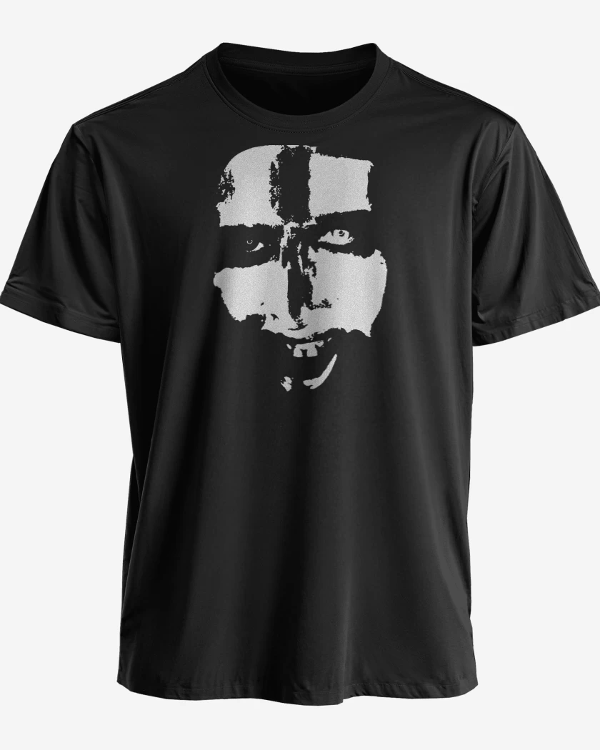 Polera premium Negro de Marilyn Manson Face 2