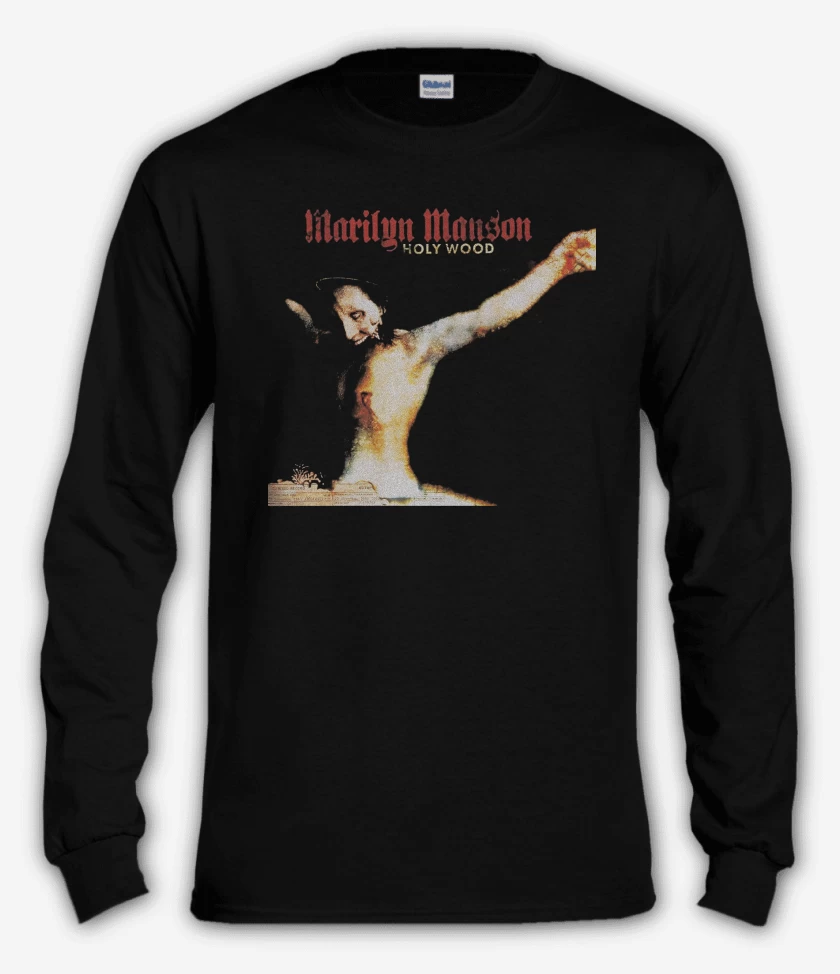 Polera manga larga Negro de Marilyn Holywood