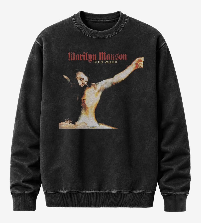 Poleron Polo Acid Wash Negro de Marilyn Holywood