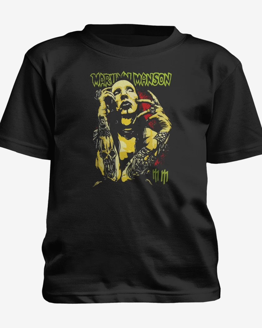 Polera de niño Negro de Marilyn Manson 4