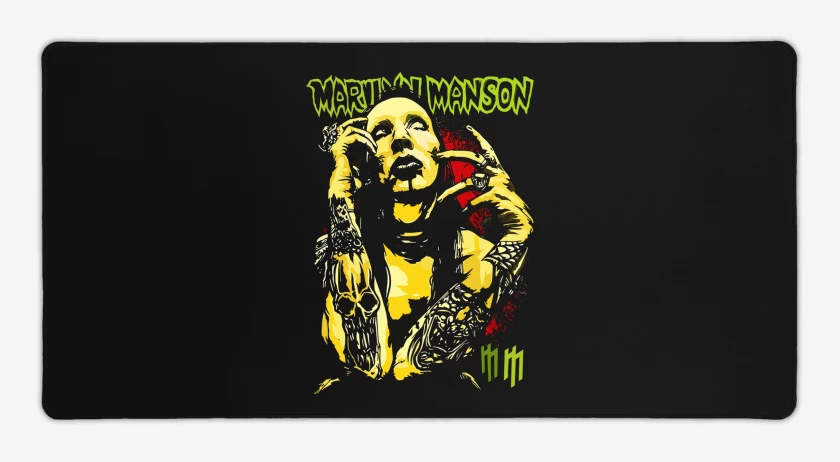 Mouse pad Gamer Negro de Marilyn Manson 4