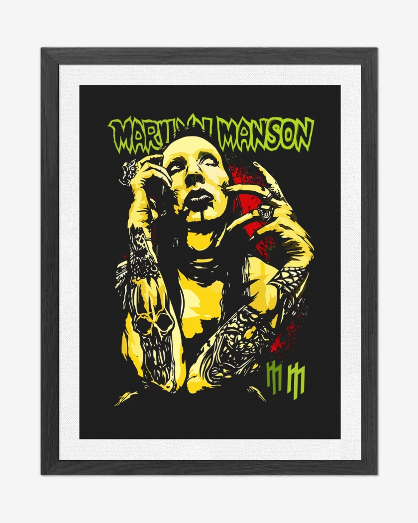Cuadro decorativo Negro de Marilyn Manson 4