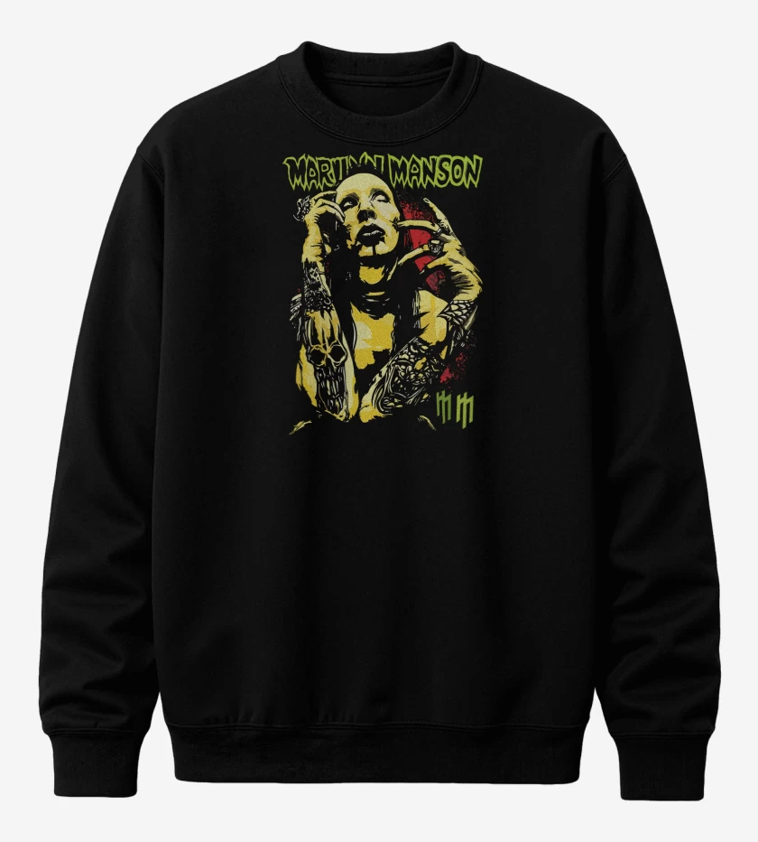 Poleron polo Negro de Marilyn Manson 4