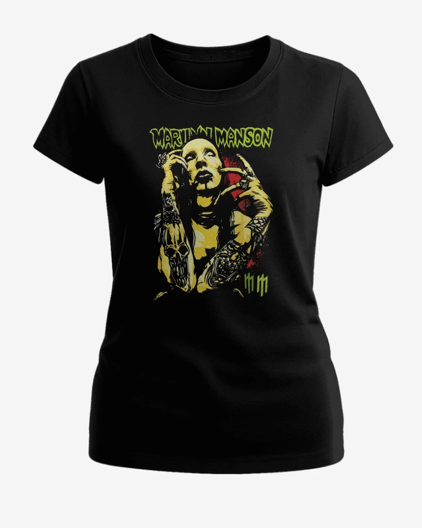Polera de Mujer Negro de Marilyn Manson 4