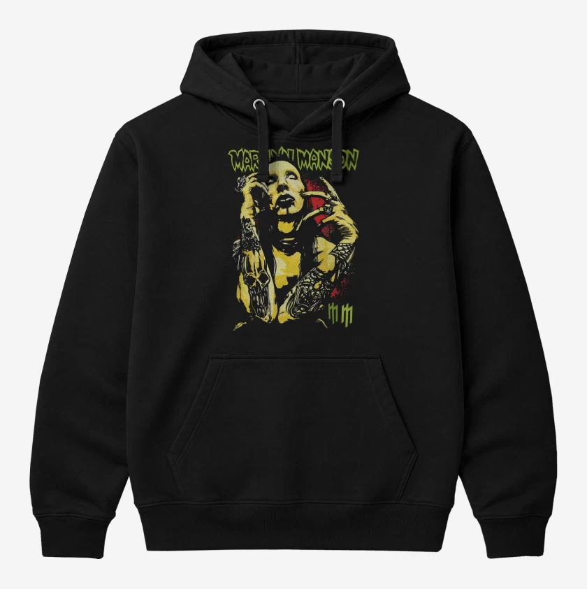 Polerón Canguro Negro de Marilyn Manson 4
