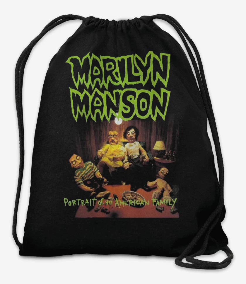 Mochila Negro de Marilyn Manson Portrait of An American Family