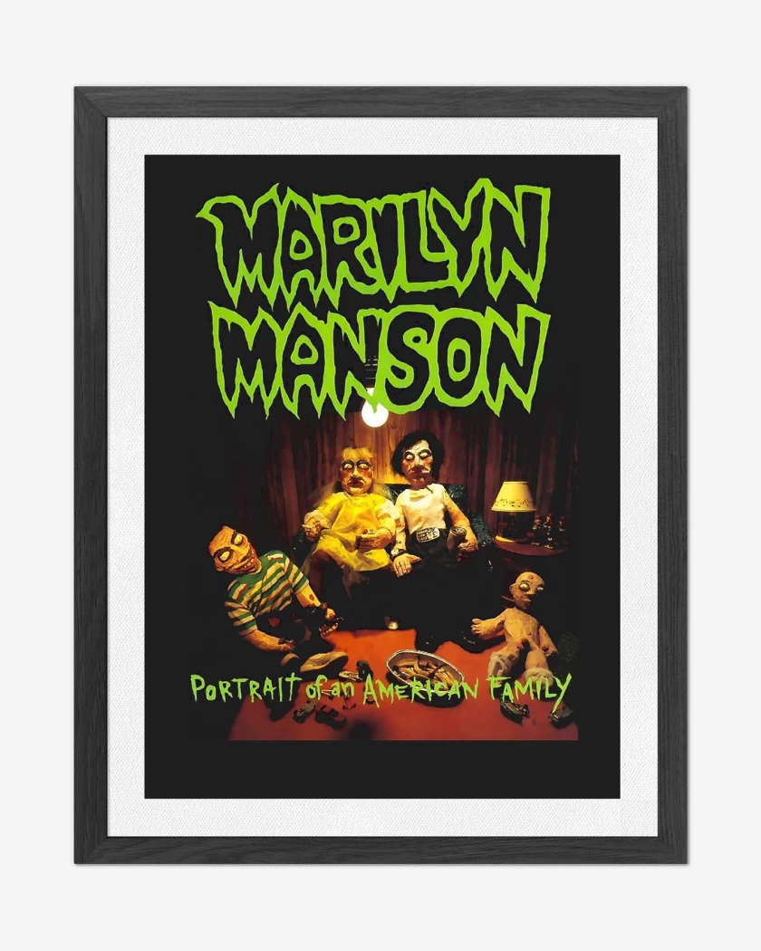 Cuadro decorativo Negro de Marilyn Manson Portrait of An American Family
