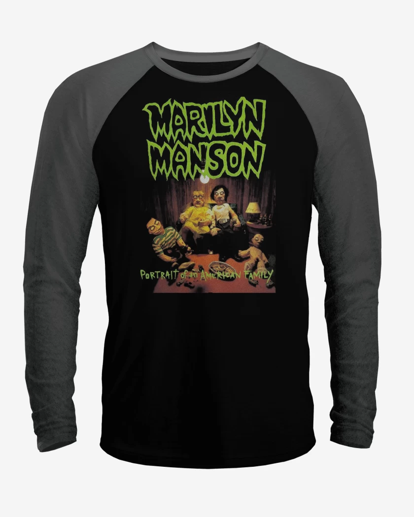 Polera Raglan Marilyn Manson Portrait of An American Family