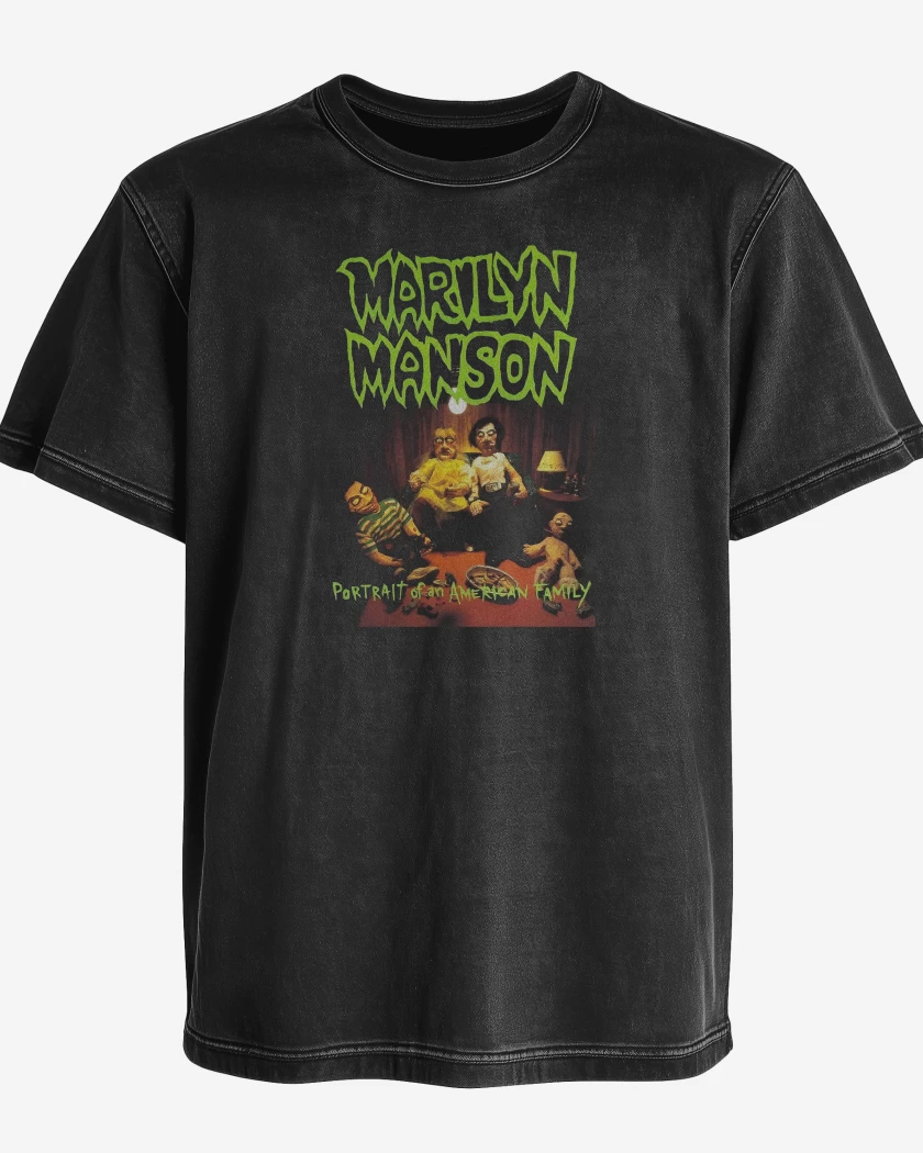 Polera desgastada Marilyn Manson Portrait of An American Family