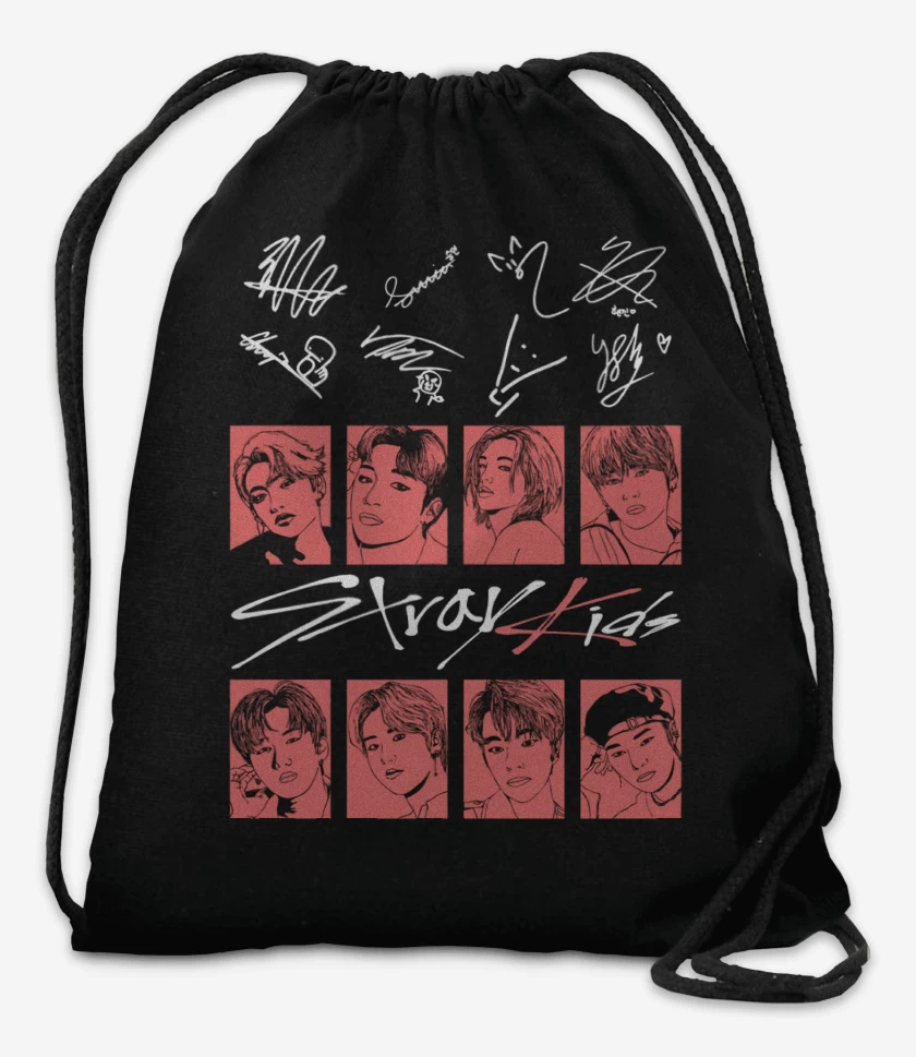 Mochila Negro de Stray Kids