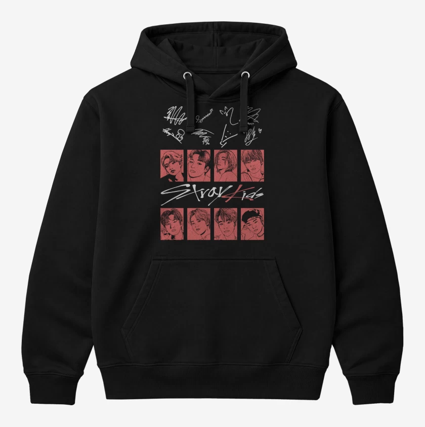 Polerón Canguro Negro de Stray Kids