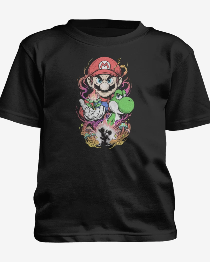 Polera de niño Negro de Super Mario Movie