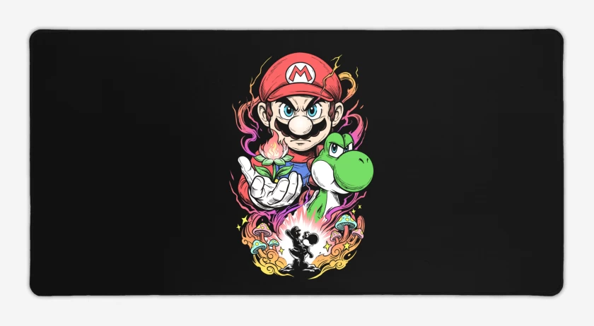 Mouse pad Gamer Negro de Super Mario Movie
