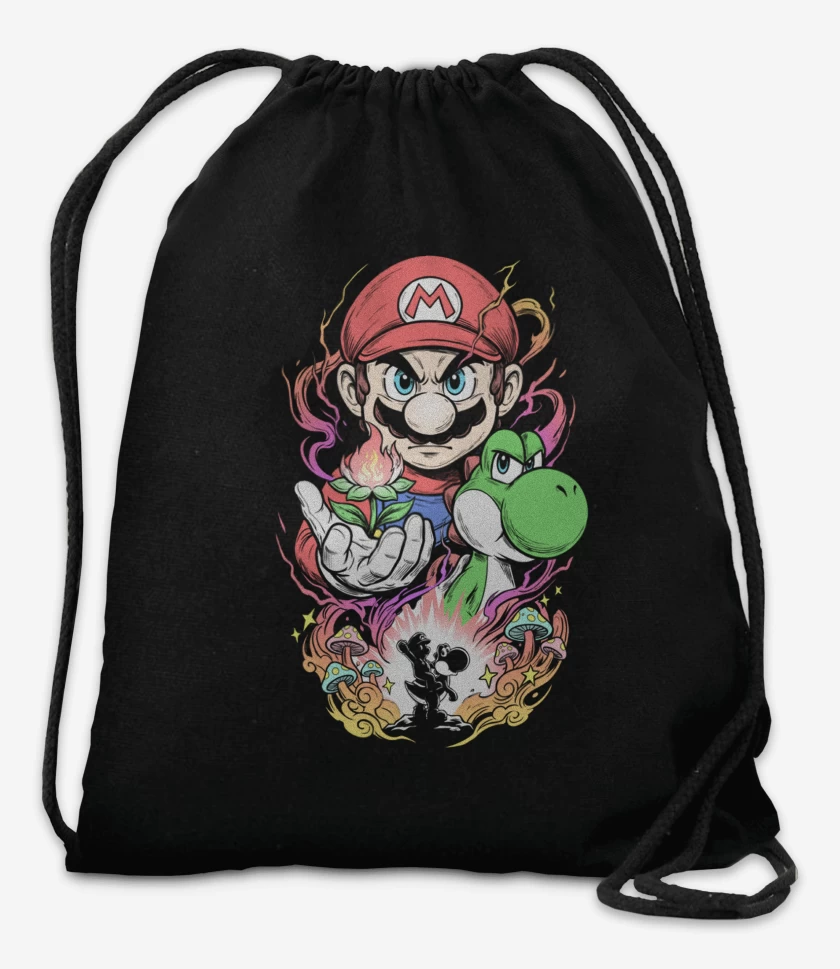 Mochila Negro de Super Mario Movie