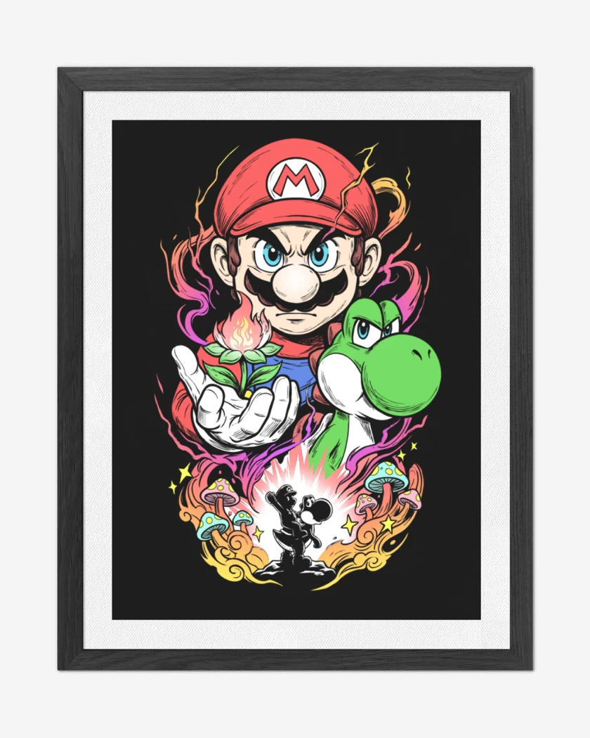 Cuadro decorativo Negro de Super Mario Movie