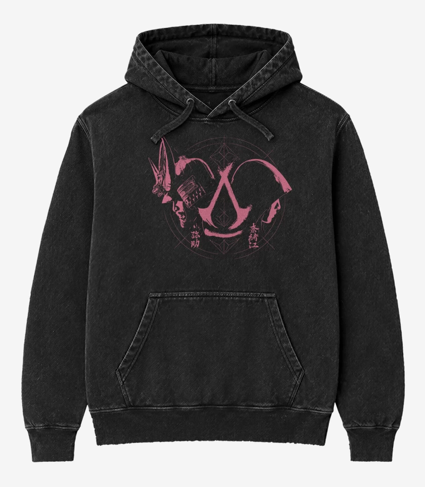 Poleron Canguro Acid Wash Negro de AC Shadows