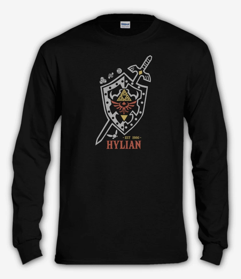 Polera manga larga Negro de Hyliano