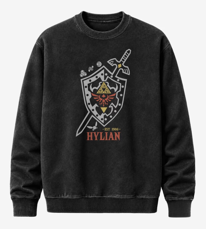 Poleron Polo Acid Wash Negro de Hyliano
