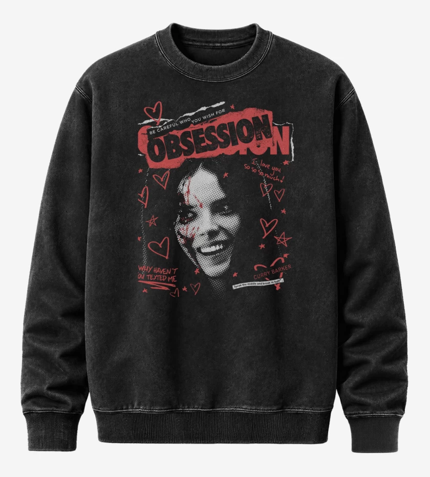 Poleron Polo Acid Wash Negro de Obsession 