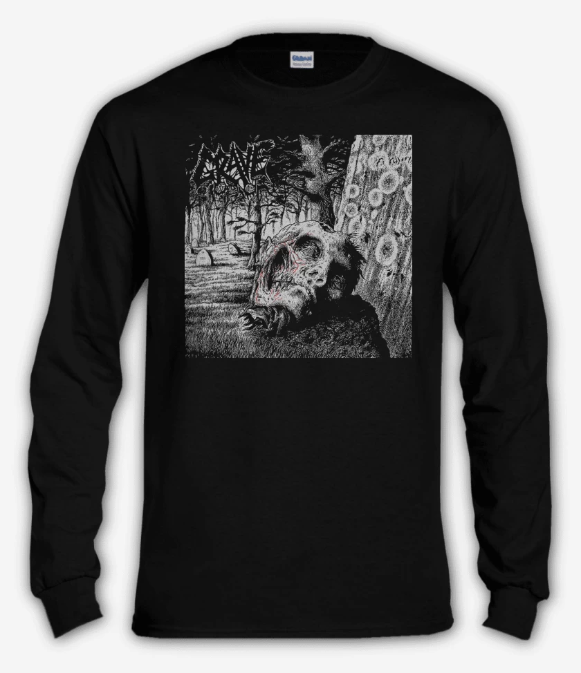 Polera manga larga Negro de Grave Necropsy