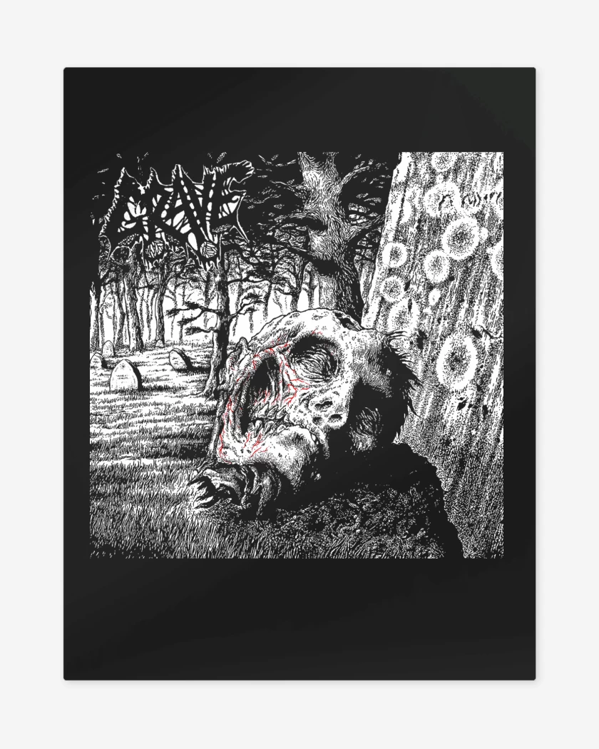 Print metalico Negro de Grave Necropsy