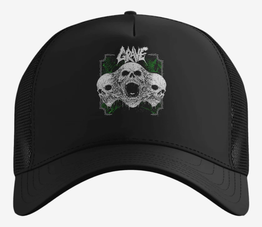 Gorro Negro de Grave Skulls