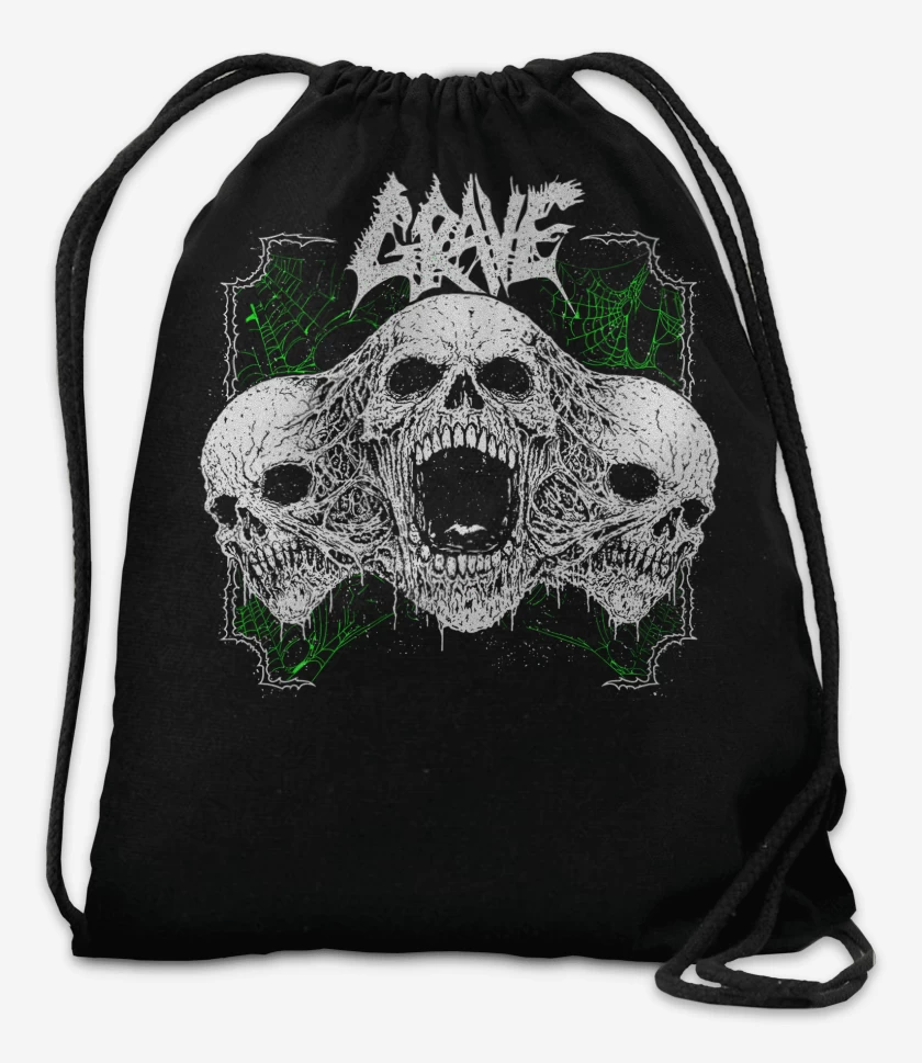 Mochila Negro de Grave Skulls