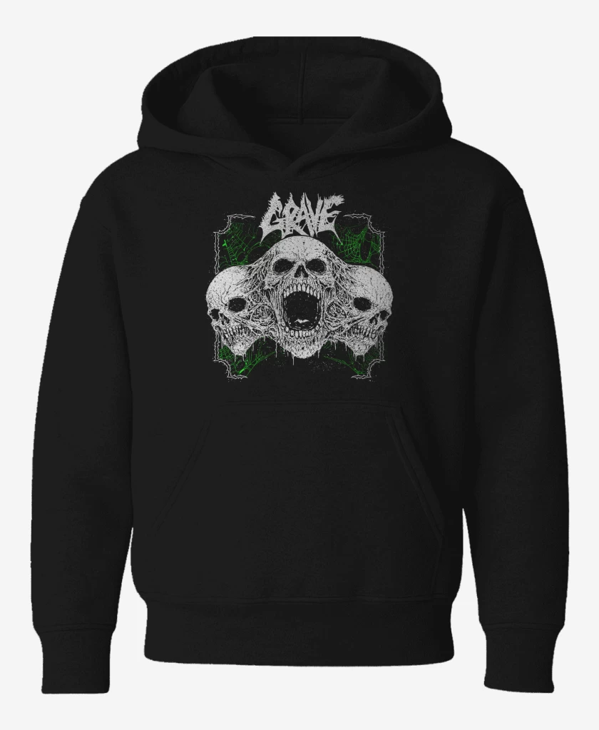 Poleron de niño Negro de Grave Skulls