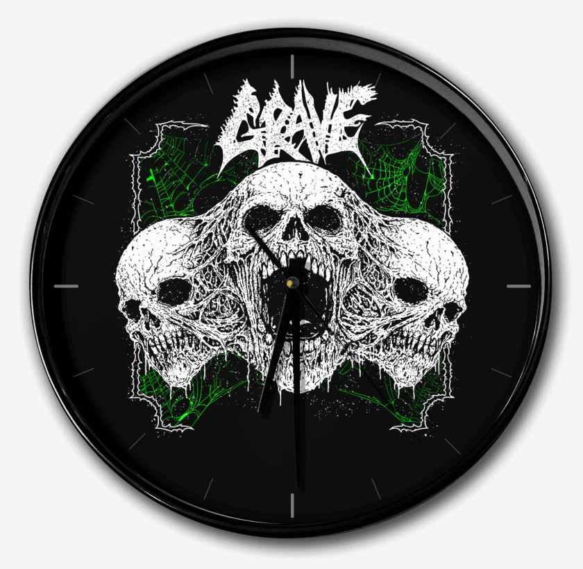 Reloj Negro de Grave Skulls