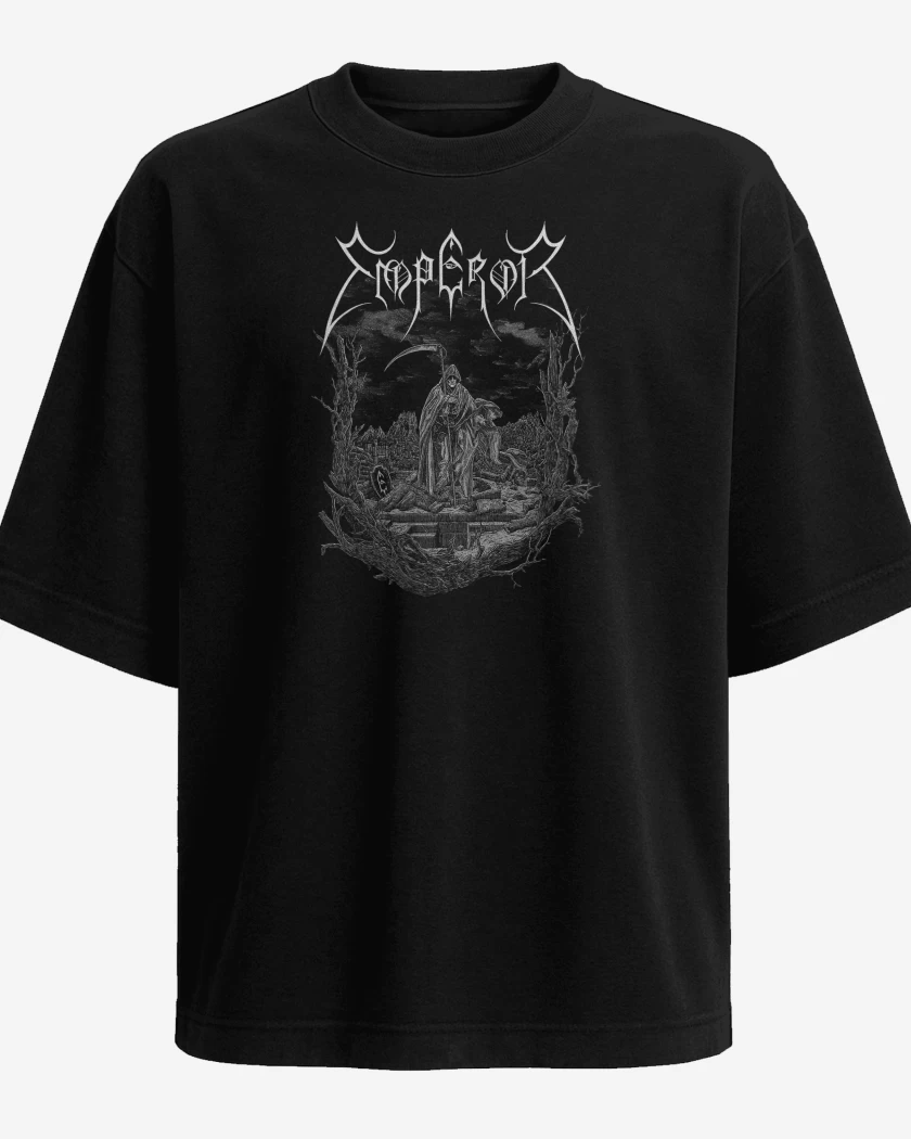 Polera Oversize Negro de Emperor Reaper