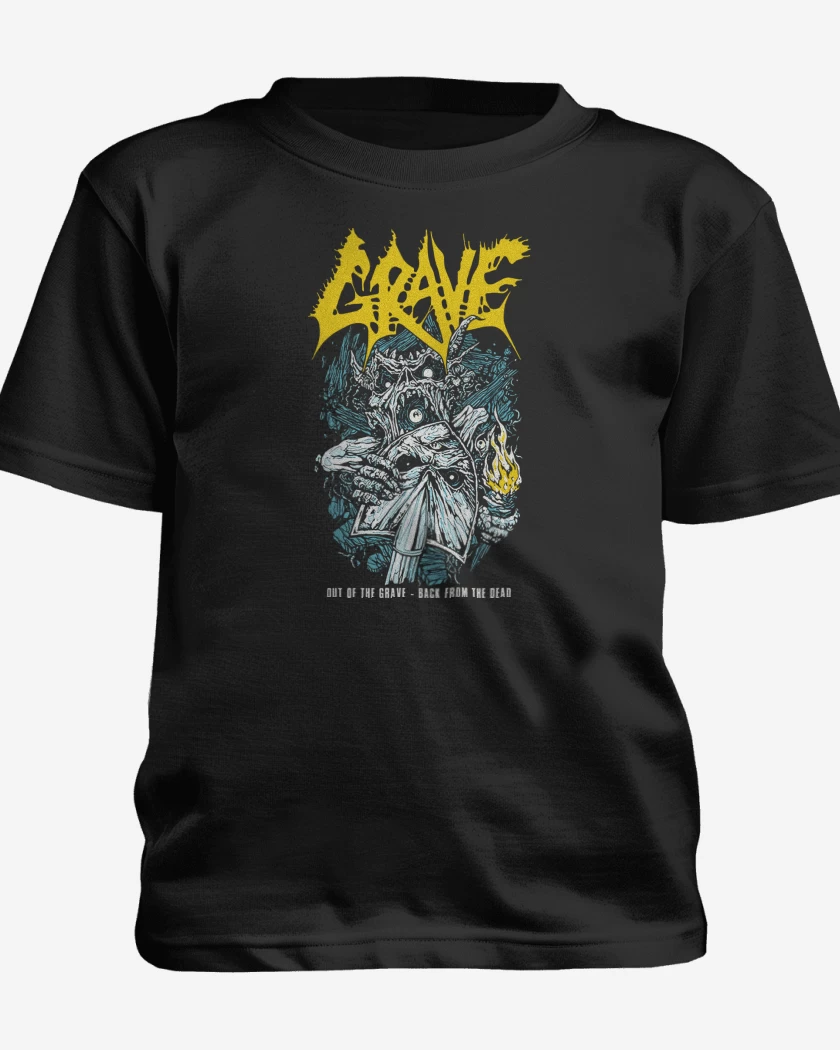 Polera de niño Negro de Grave Out of the Grave