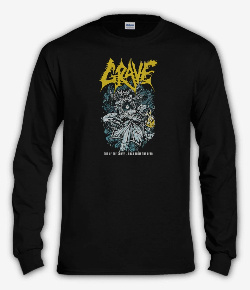 Polera manga larga Negro de Grave Out of the Grave