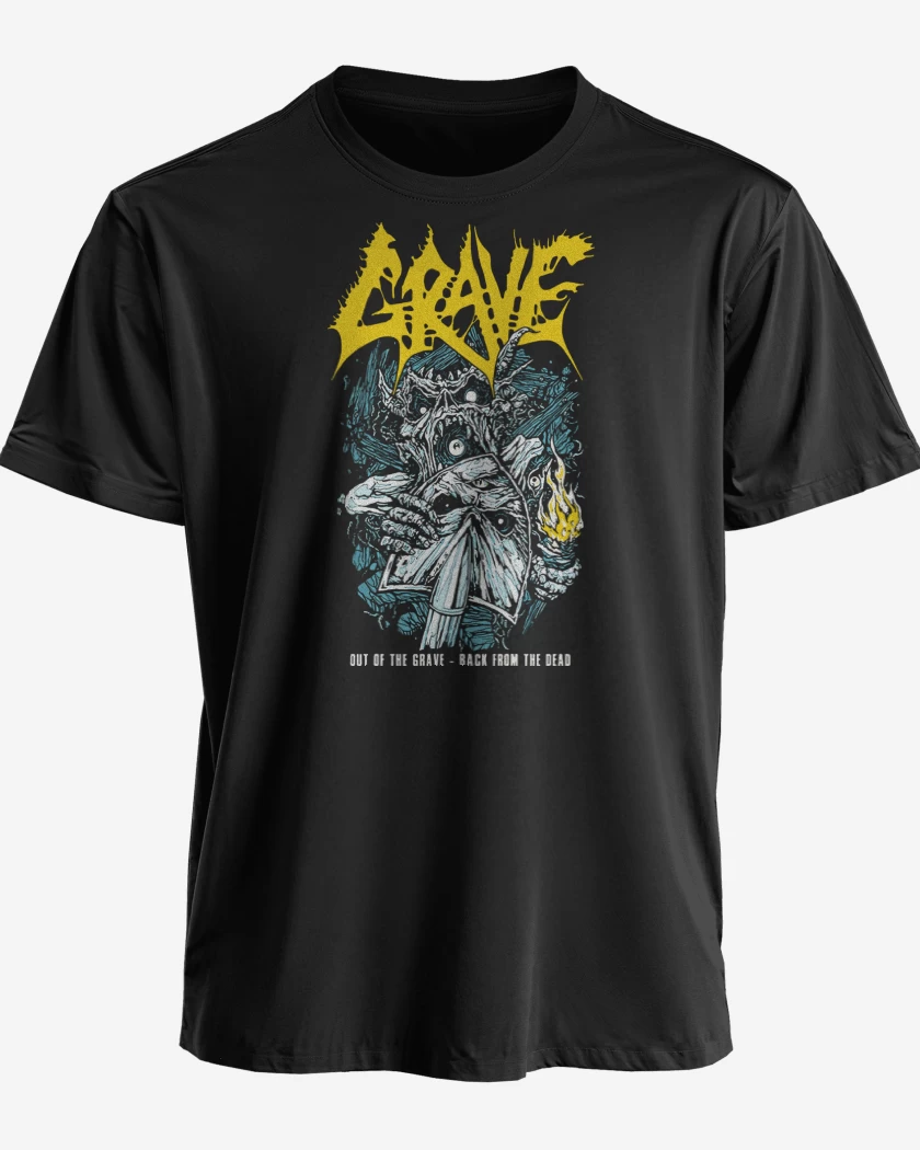 Polera Negro de Grave Out of the Grave