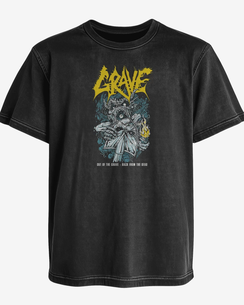 Polera desgastada Grave Out of the Grave